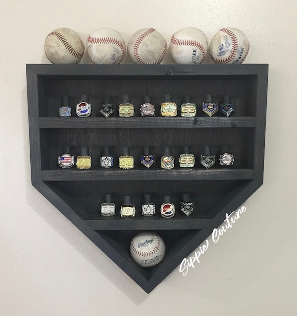 Baseball Championship Ring Display Trophy Case