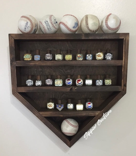 Baseball Championship Ring Display Trophy Case
