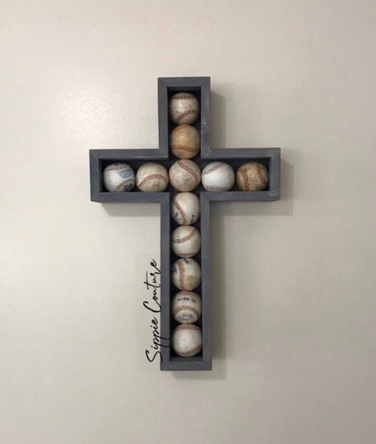 Cross Baseball Display Case