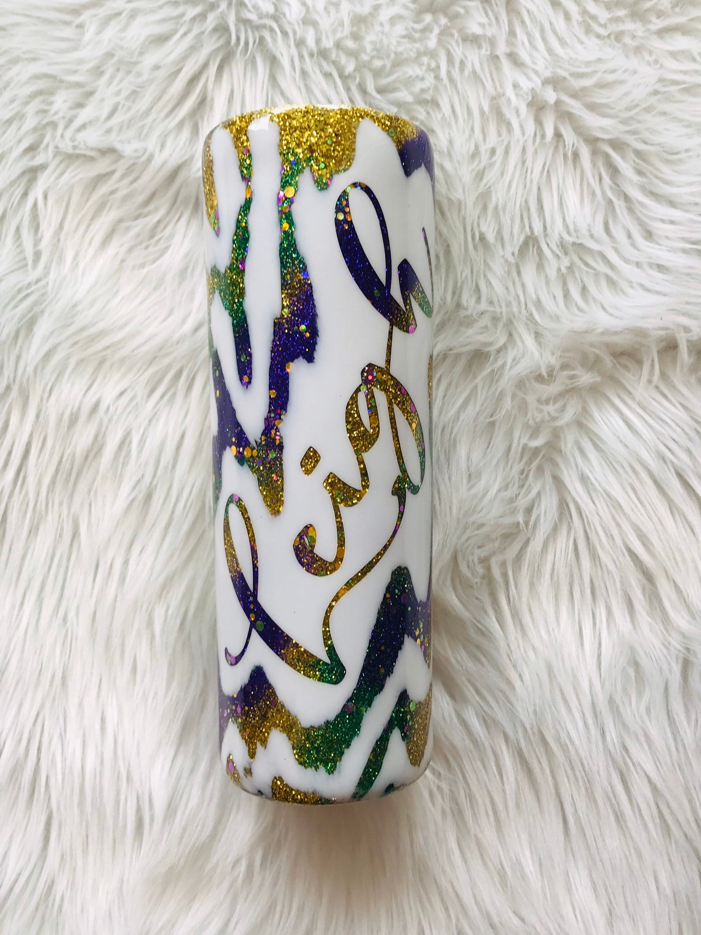 Happy Mardi Gras Y’all Custom Tumbler