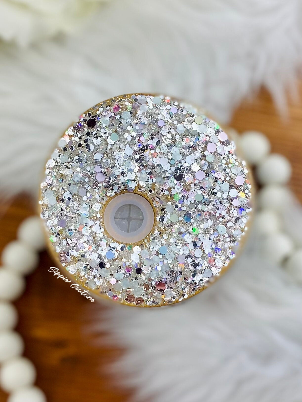 16oz Glass Glitter Mug Tumbler