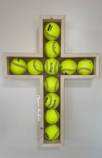 Cross Softball Display Case