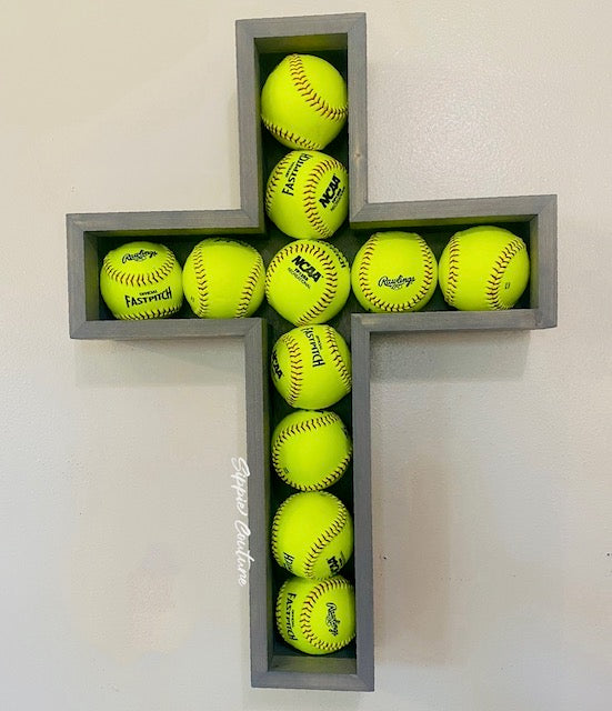 Cross Softball Display Case