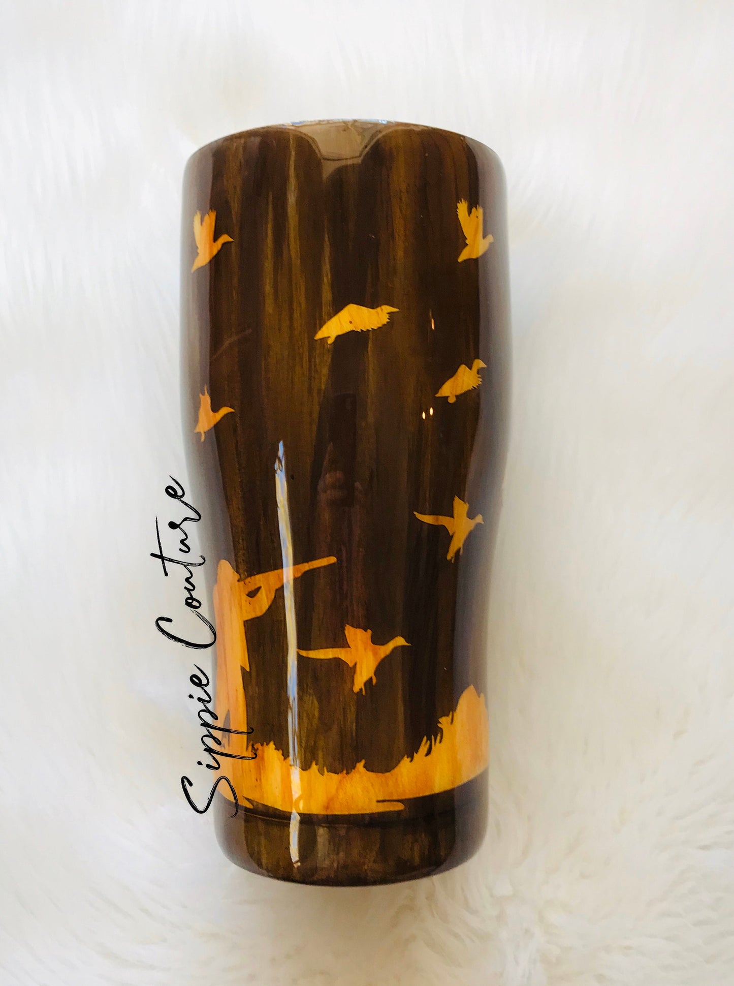 Duck Hunting Woodgrain Tumbler