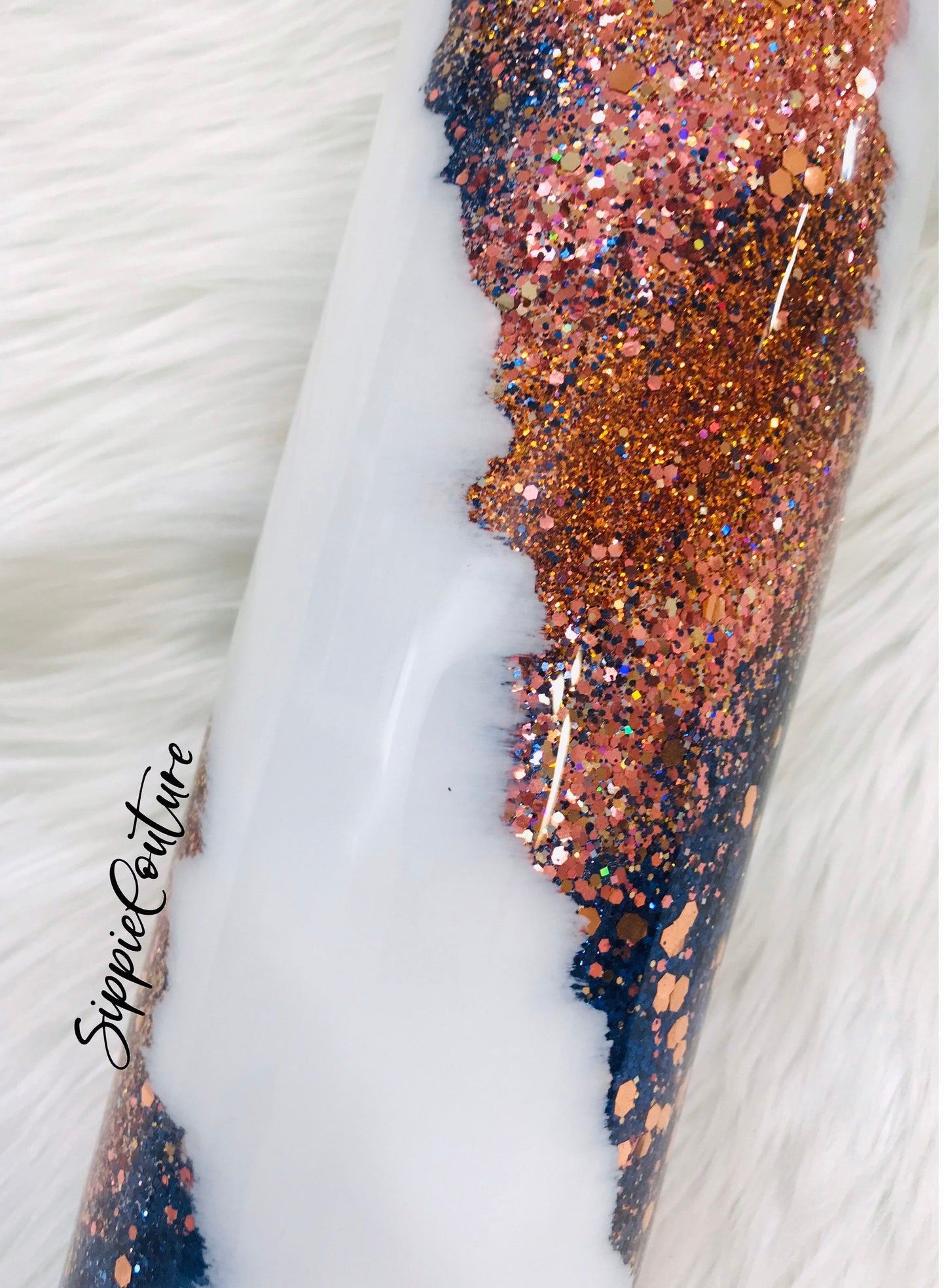 Glitter swirl/paint tumbler