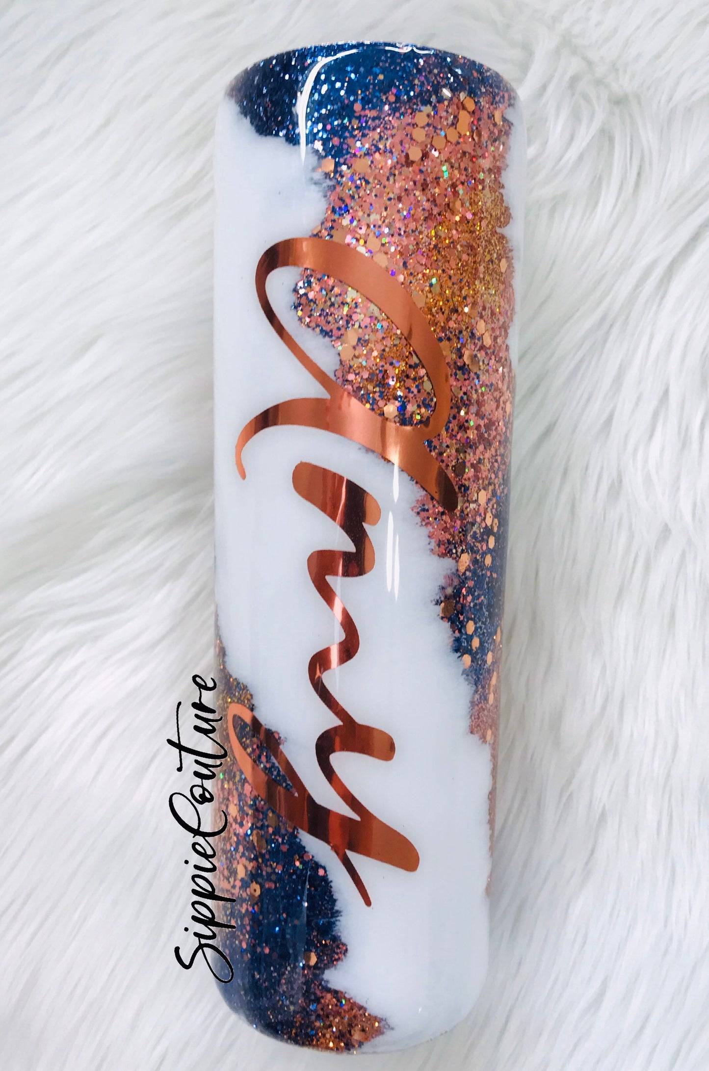 Glitter swirl/paint tumbler