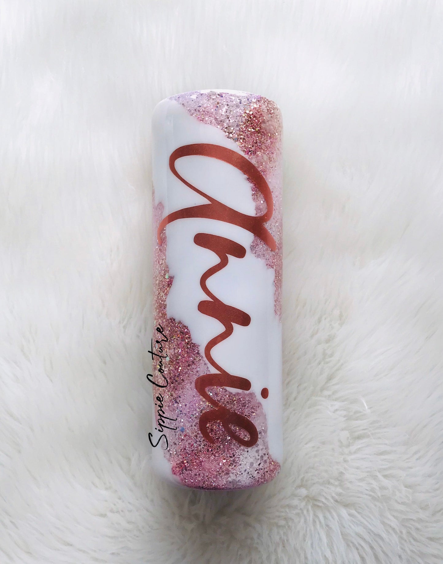 Glitter swirl/paint tumbler