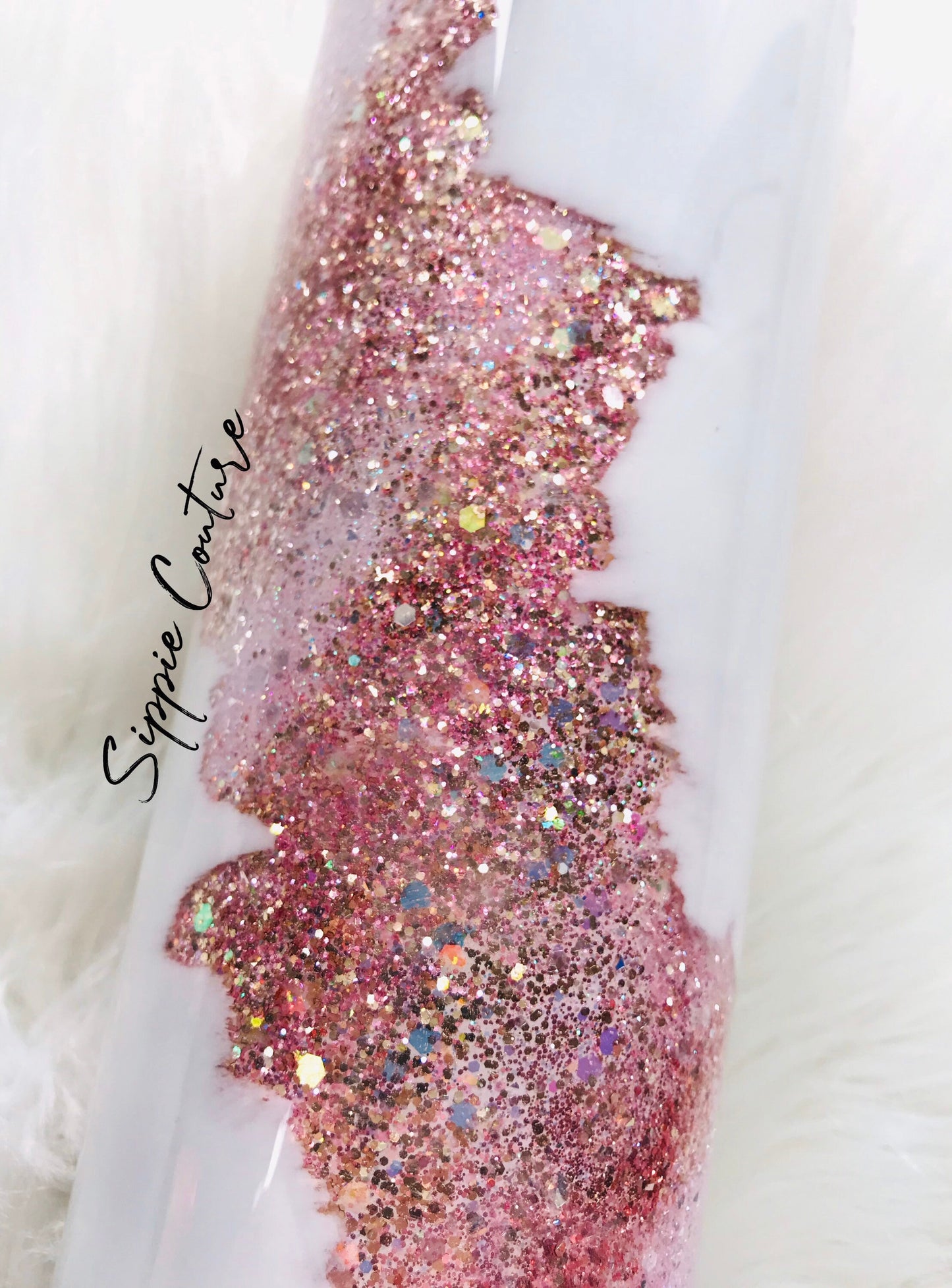 Glitter swirl/paint tumbler