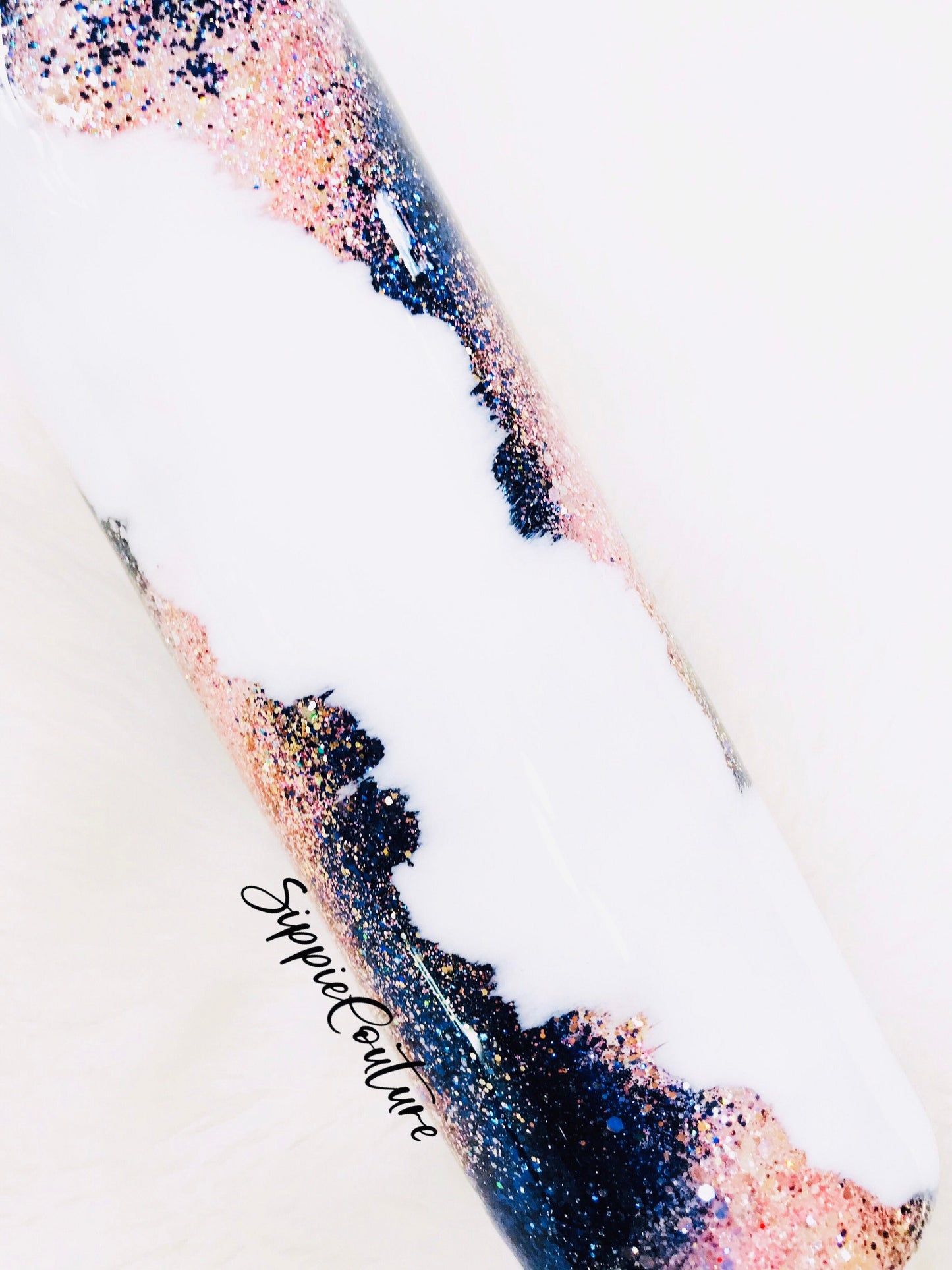 Glitter swirl/paint tumbler