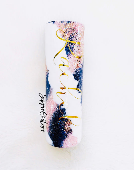 Glitter swirl/paint tumbler
