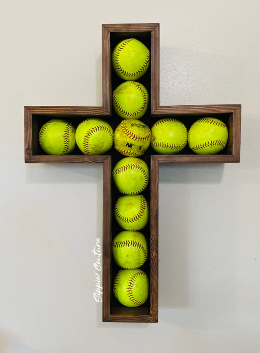 Cross Softball Display Case