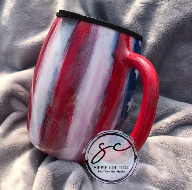 American Flag Insulated Coffee Mug Tumbler