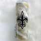 Custom Glitzy Marbled Fleur De Lis Tumbler