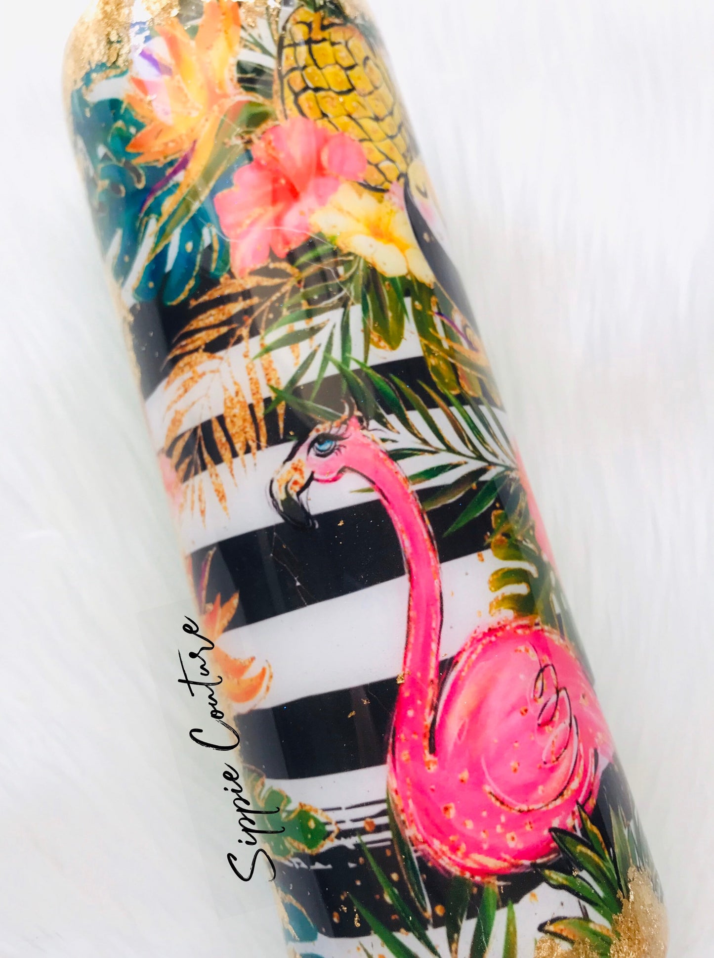 Aloha Beaches Flamingo Custom Tumbler