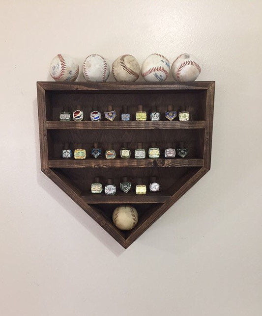 Baseball Championship Ring Display Trophy Case