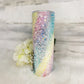 Rainbow swirl glitter tumbler