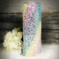 Rainbow swirl glitter tumbler