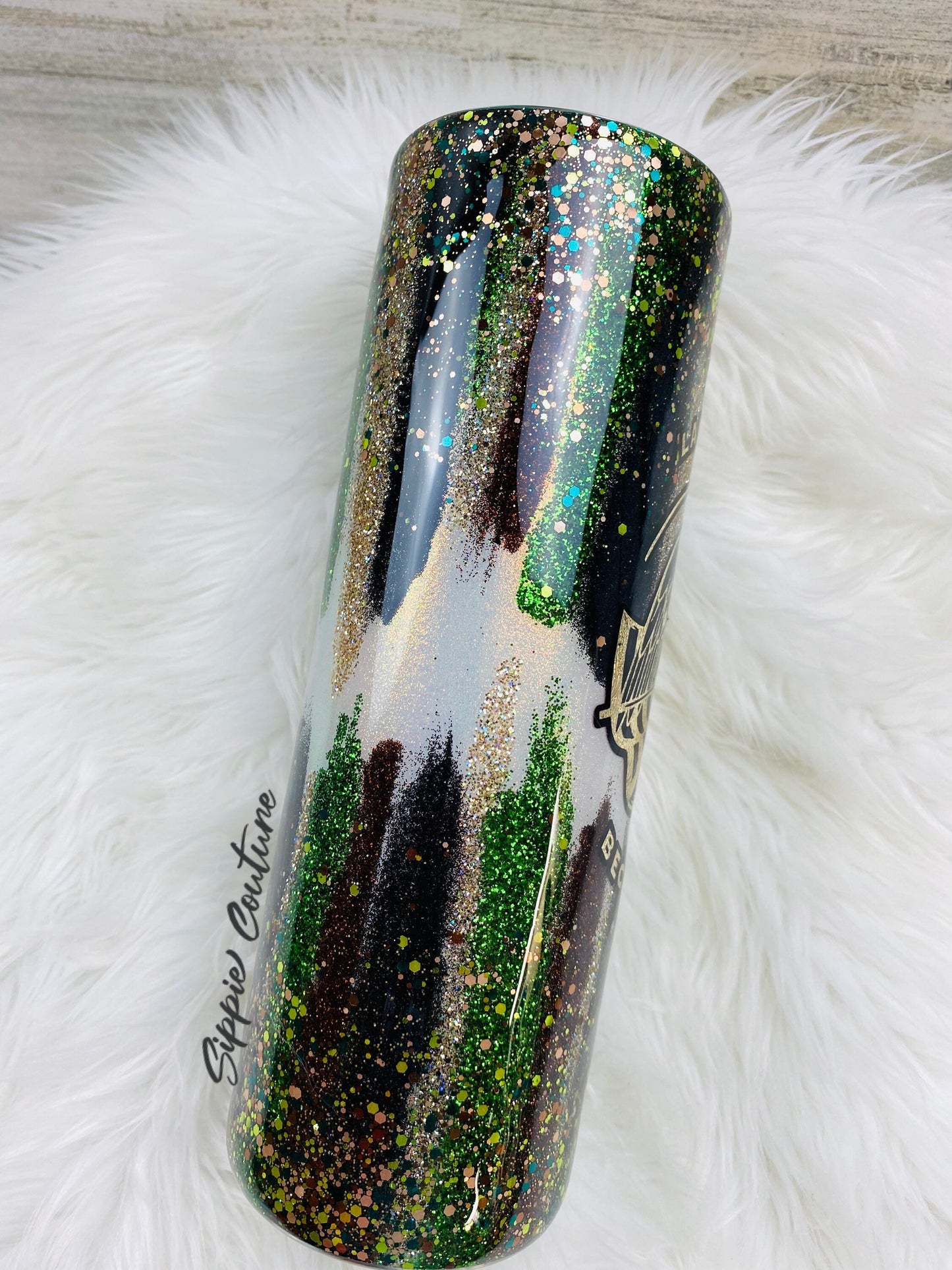 Army, Military Glitter Tumbler