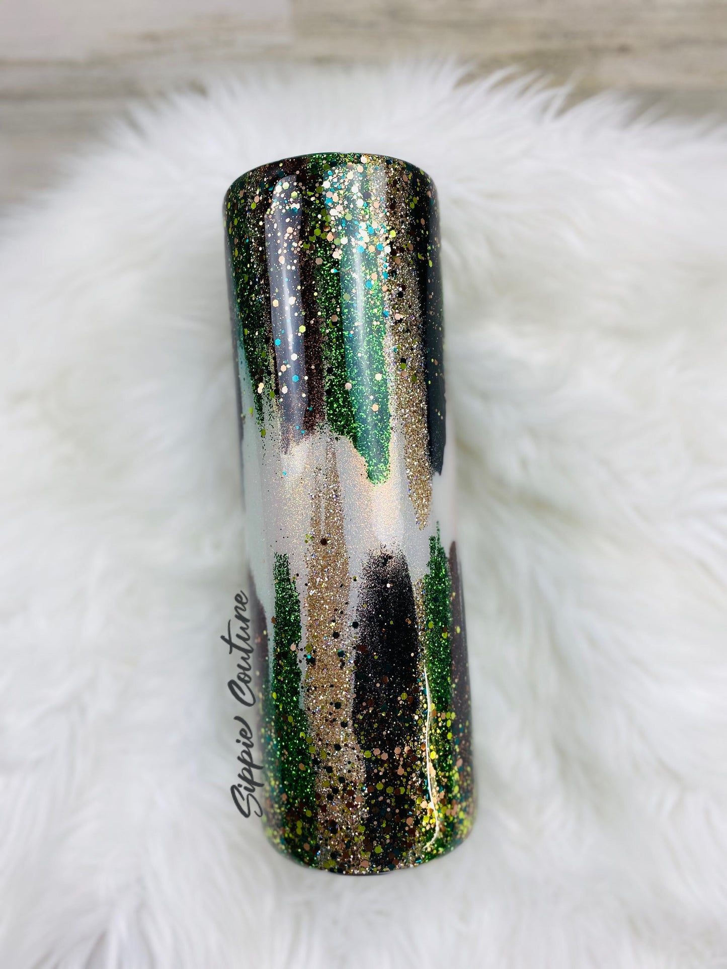 Army, Military Glitter Tumbler