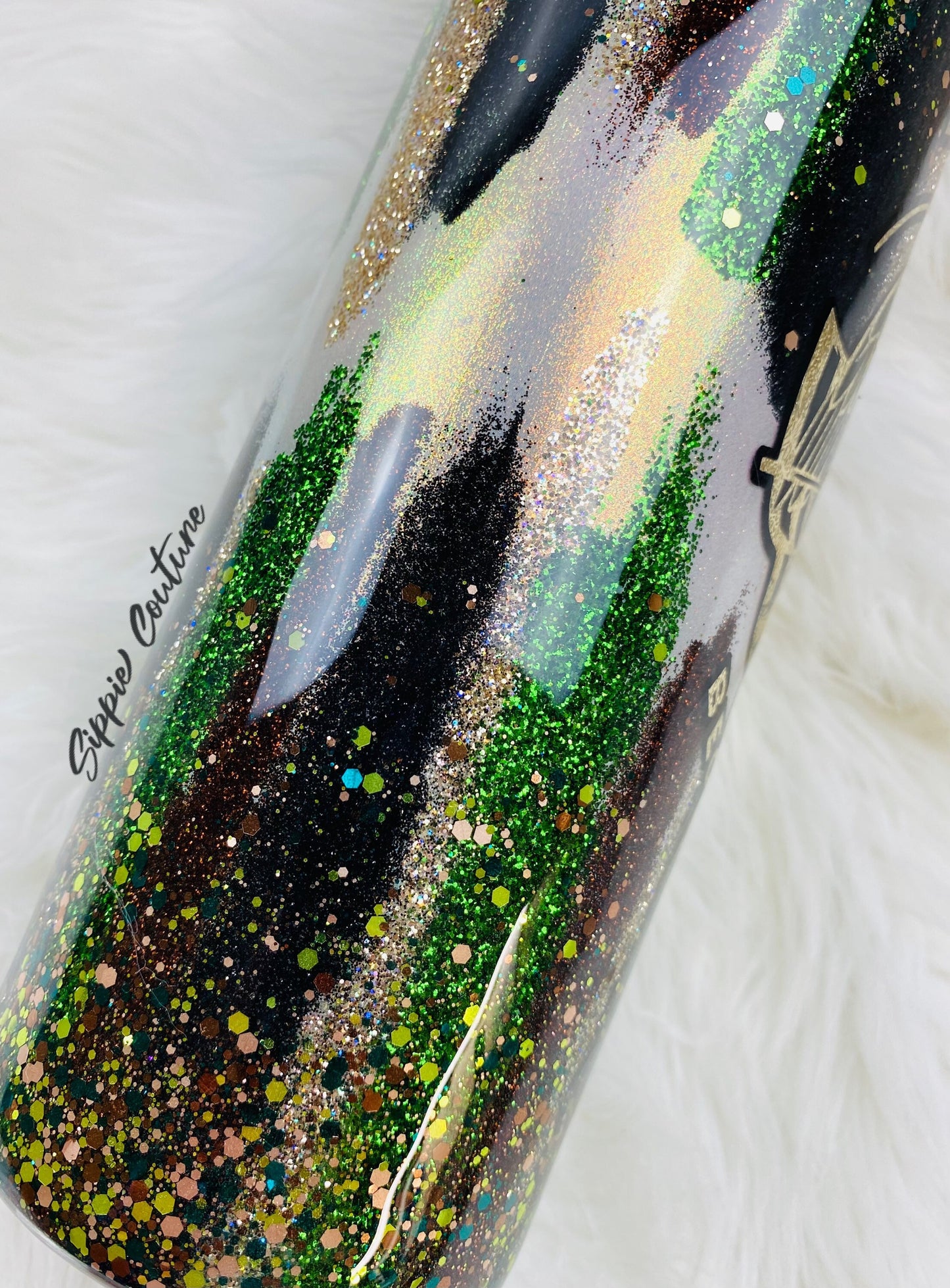 Army, Military Glitter Tumbler