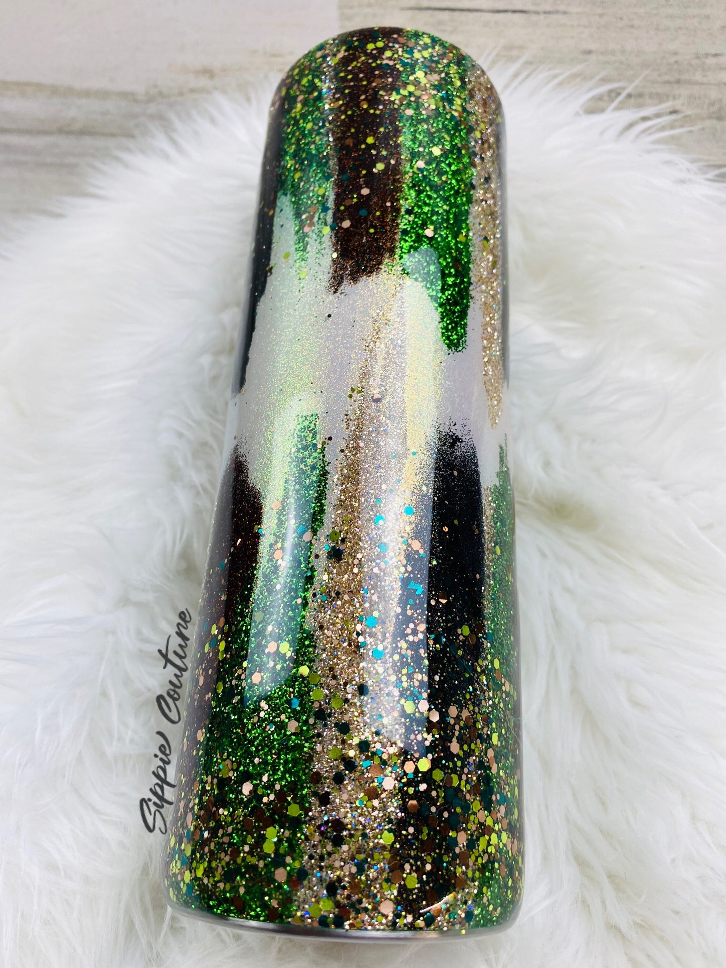 Army, Military Glitter Tumbler