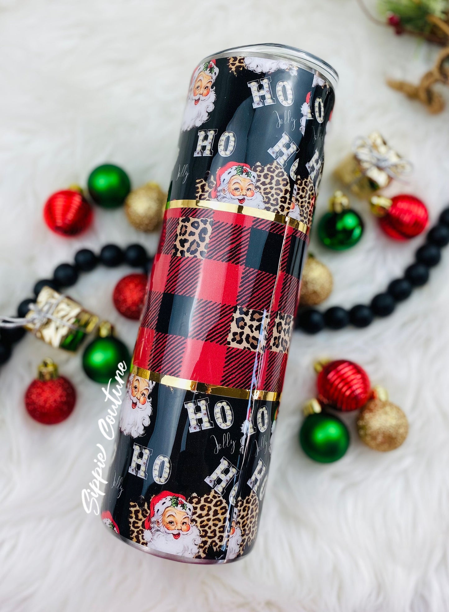 Ho Ho Hoes in this house Santa Christmas Custom Tumbler