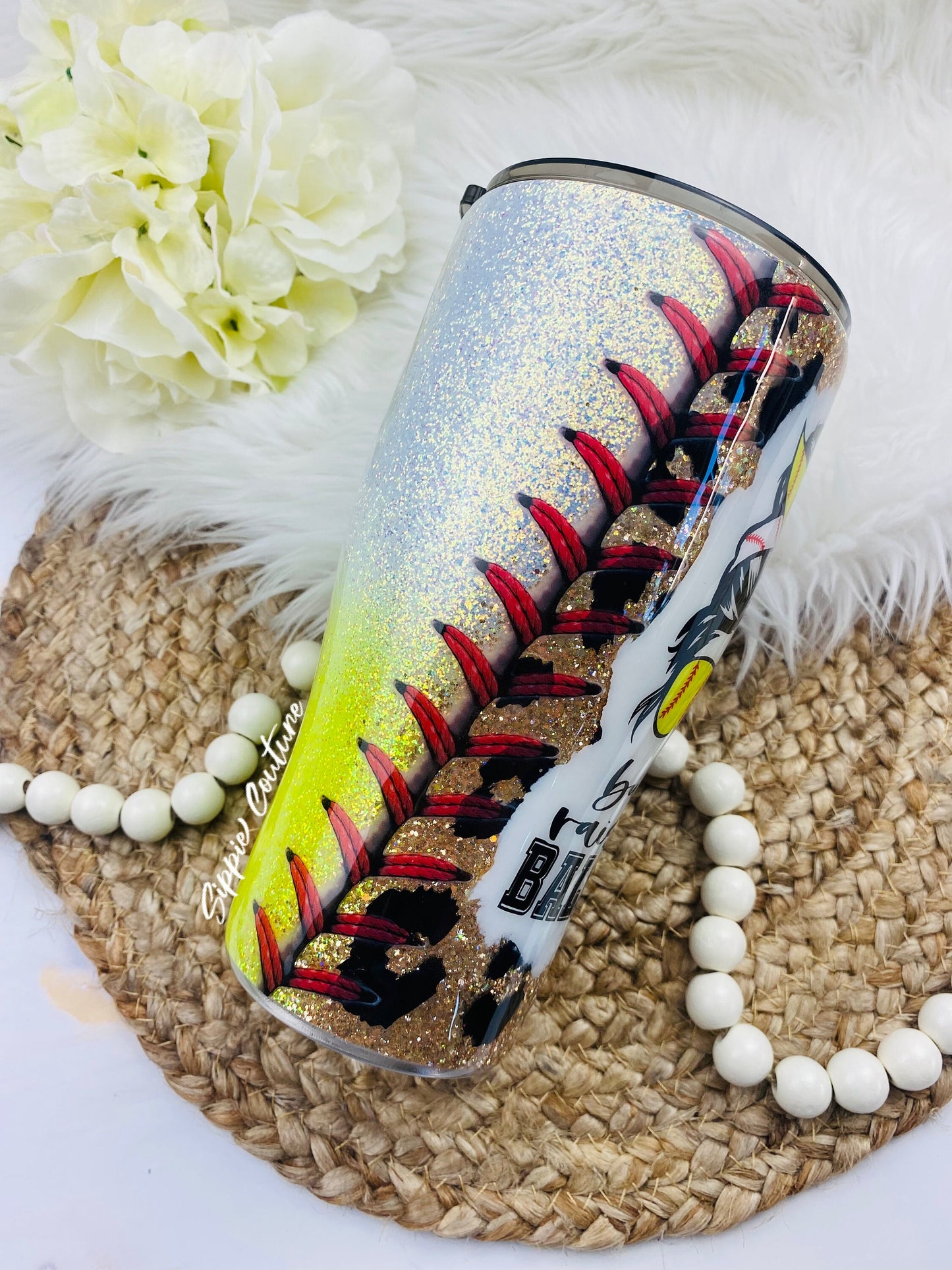 Busy Raising Ballers Baseball Softball Custom Tumbler