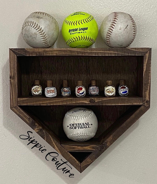 Mini Softball and/or Championship Ring Display case