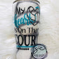 Volleyball Mom Tumbler Heart on the Court