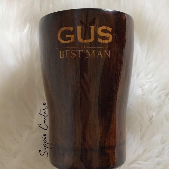 Groom/Groomsmen Woodgrain Custom Tumbler