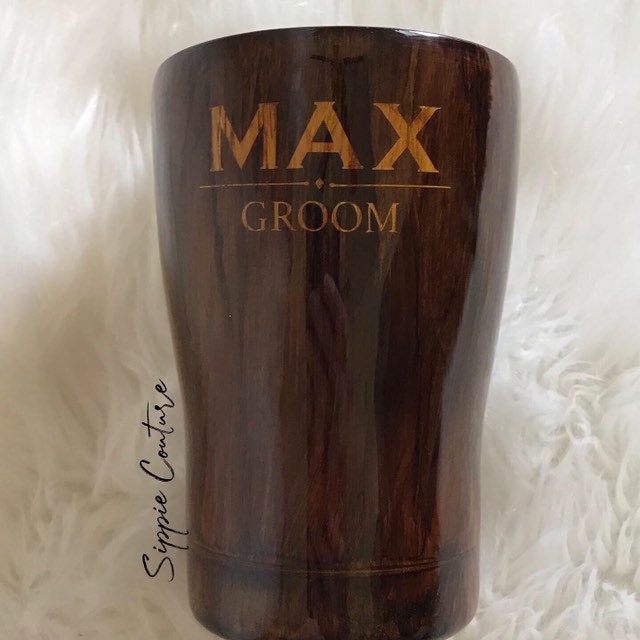 Groom/Groomsmen Woodgrain Custom Tumbler