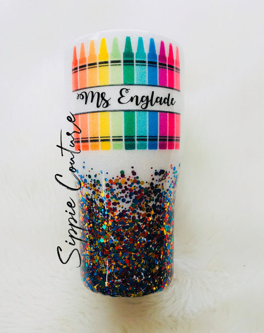 Crayon Dots Custom Tumbler