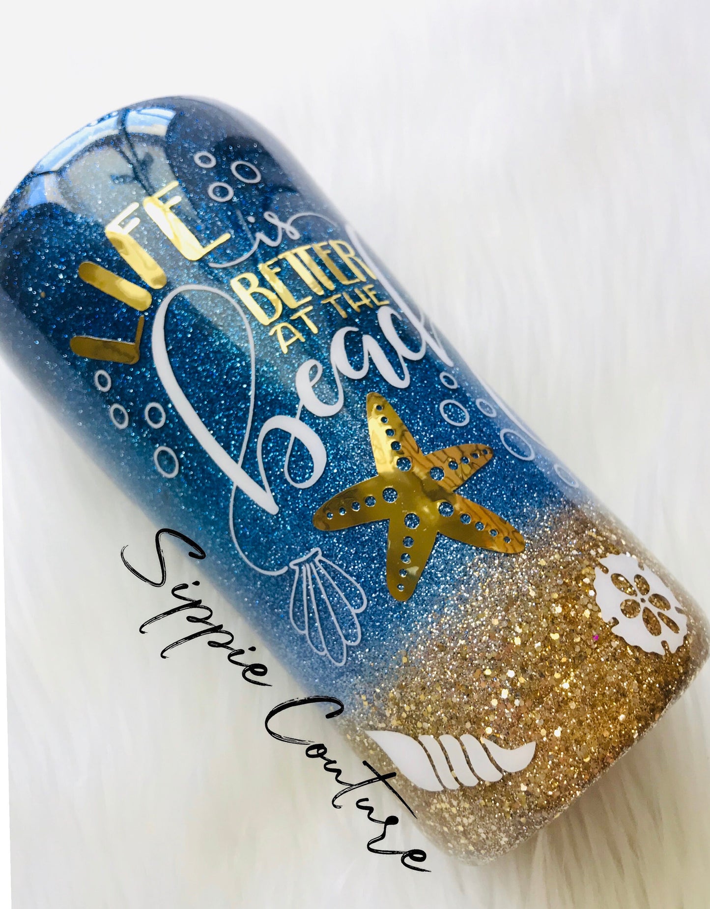 Glitter Beach Tumbler