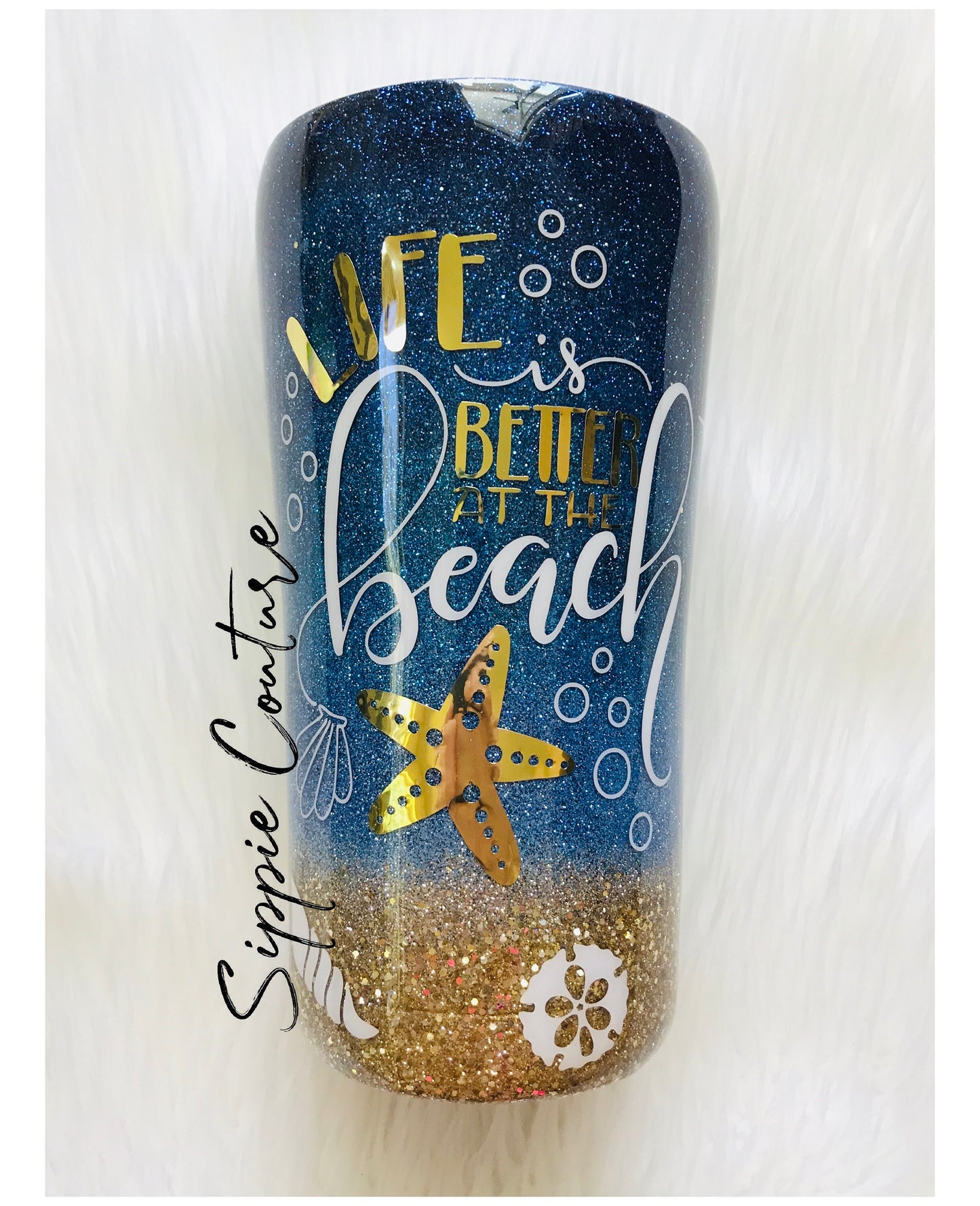 Glitter Beach Tumbler