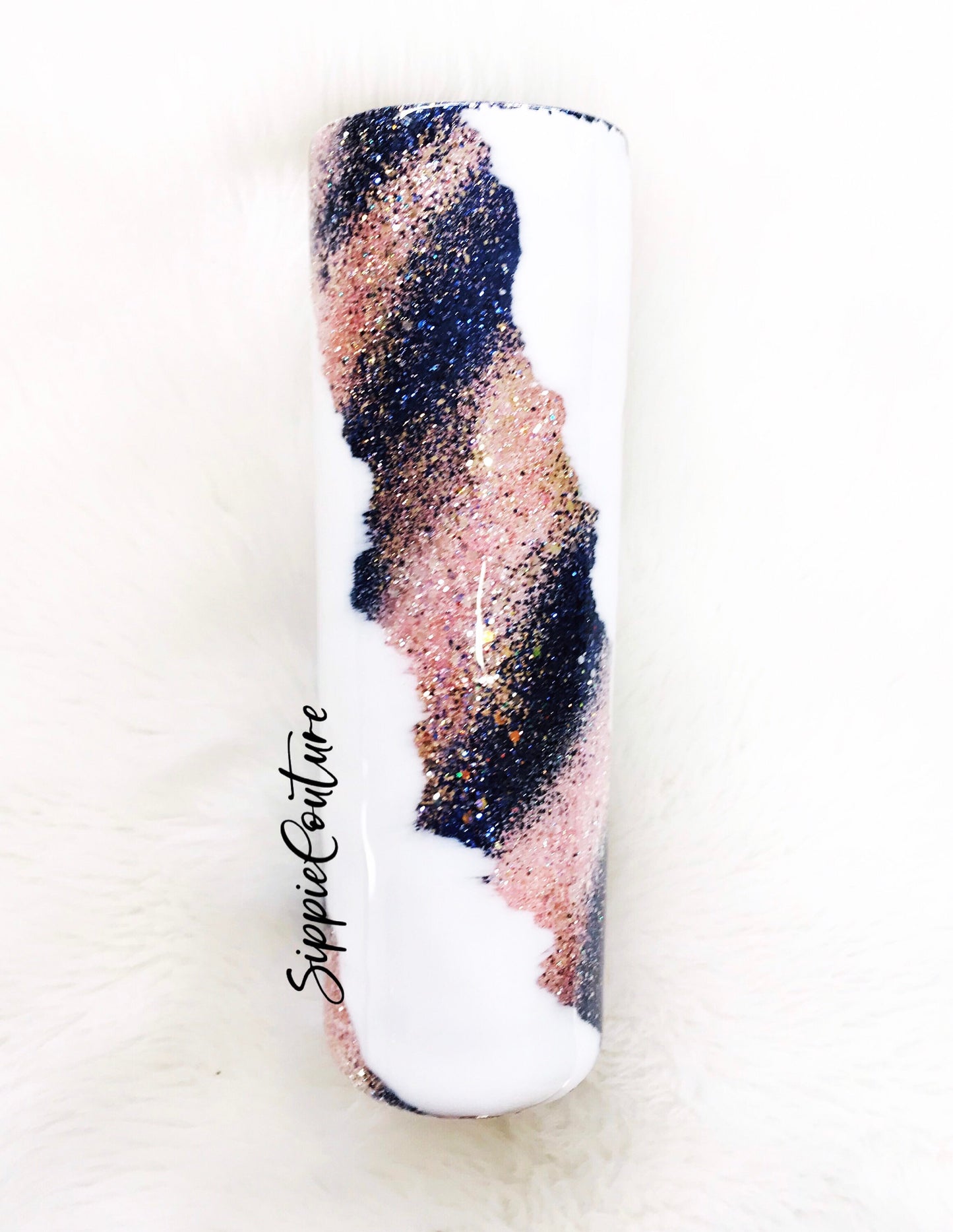 Glitter swirl/paint tumbler
