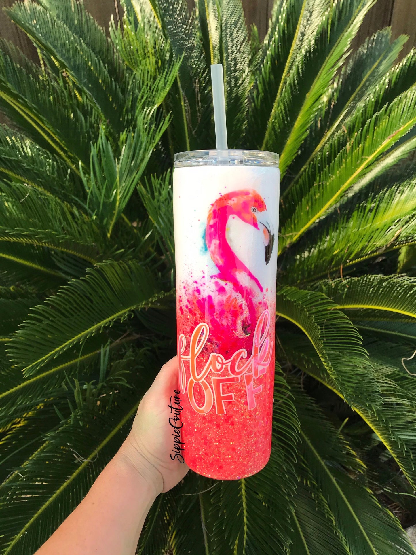 Flock Off Flamingo Custom Tumbler