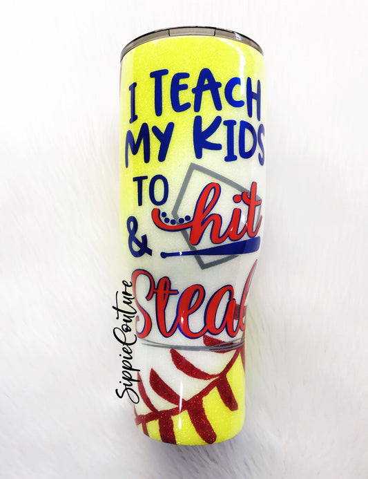 Softball Baseball Custom Tumbler