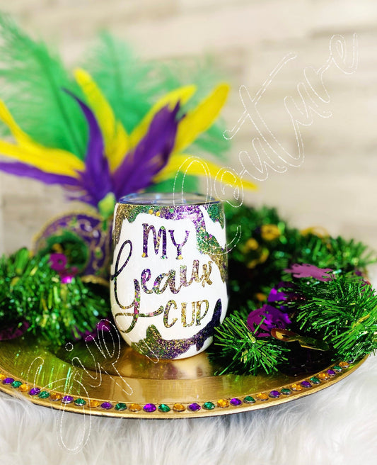 My Geaux Cup Mardi Gras Tumbler