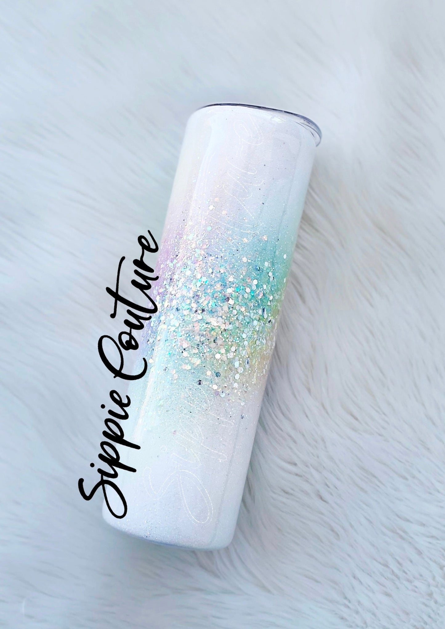 Unicorn Burst glitter tumbler