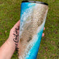 Footprints Beach Swirl Tumbler