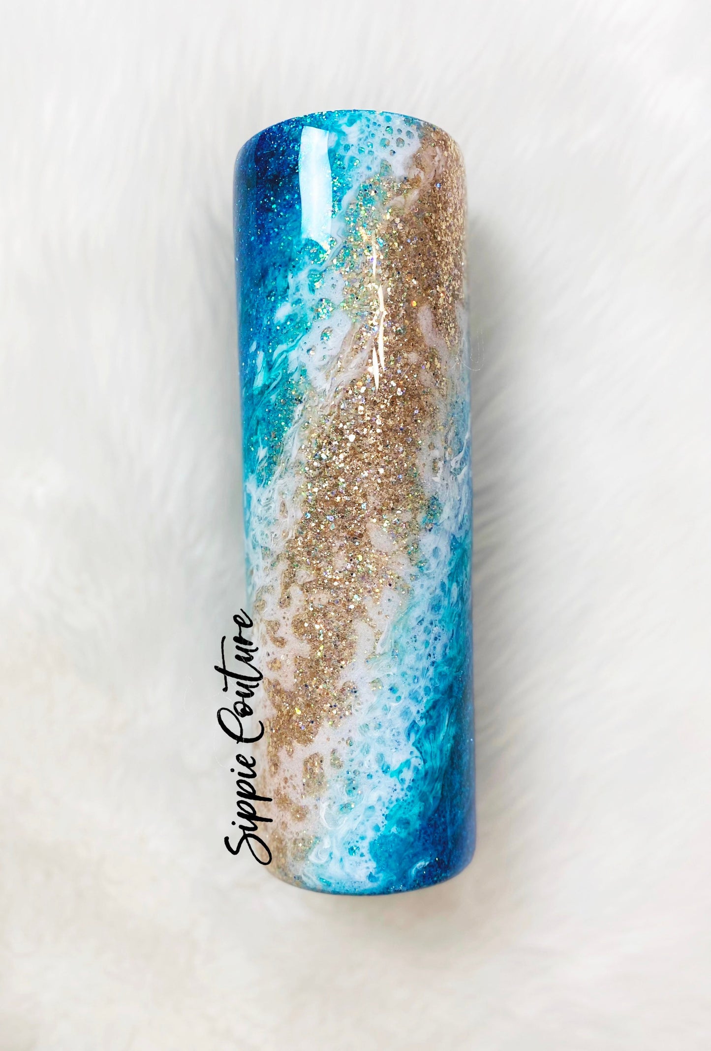 Toes in the water ass In the sand Beach Swirl Tumbler