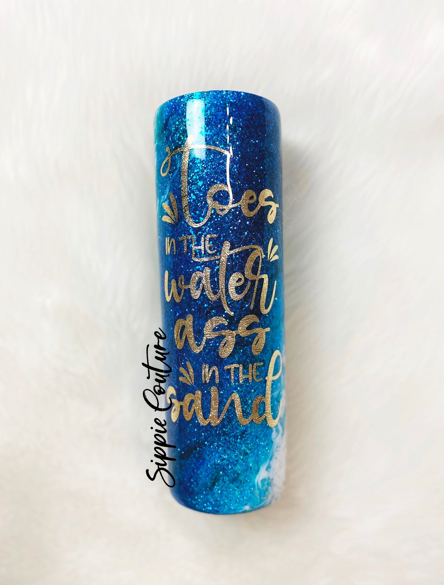 Toes in the water ass In the sand Beach Swirl Tumbler