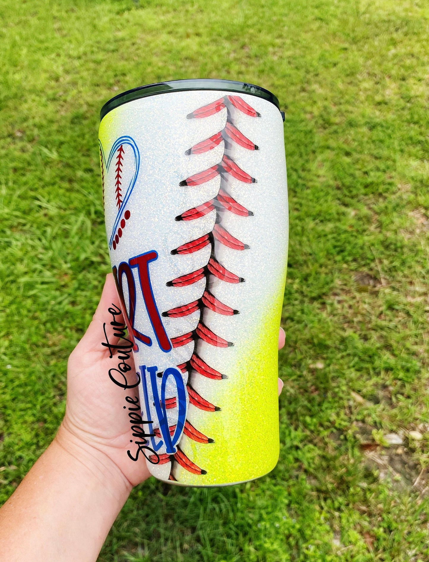 Heart on the field Baseball Softball Mom Tumbler