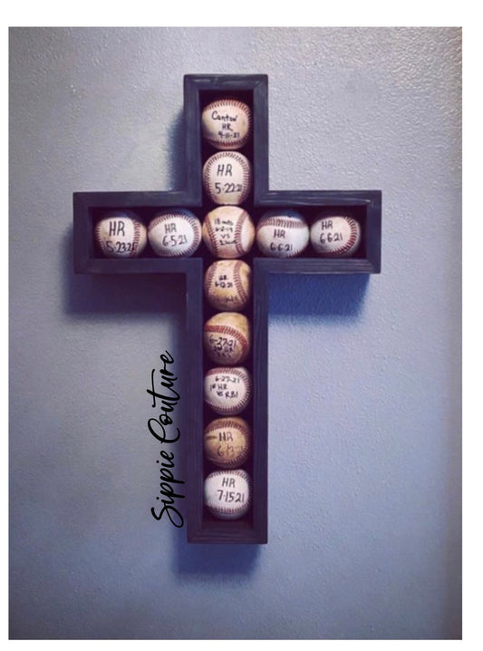 Cross Baseball Display Case